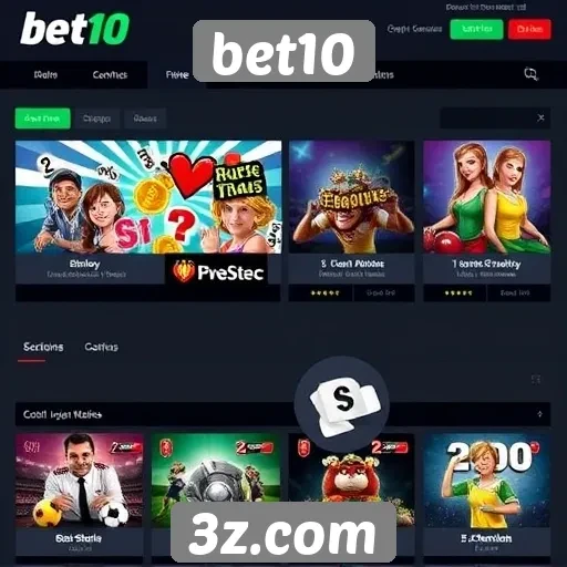 Principais recursos do site de jogos bet10